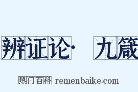 辨证论·九箴是什么意思的图片